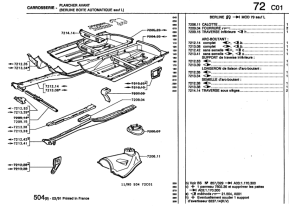 Arc boutant support de plancher avant