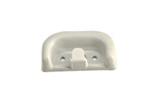 Protected hook for tarpaulin fixing