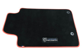 Tapis textile noir/rouge, 206 cabriolet