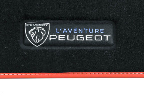 Tapis textile noir/rouge, 206 cabriolet