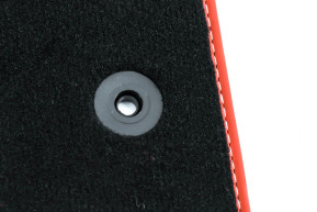 Tapis textile noir/rouge, 206 cabriolet