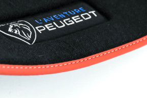 Tapis textile noir/rouge, 206 cabriolet