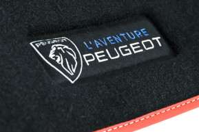 Tapis textile noir/rouge, 206 cabriolet