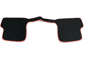 Tapis textile noir/rouge, 206 cabriolet