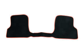 Tapis textile noir/rouge, 206 cabriolet