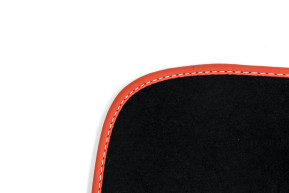 Tapis textile noir/rouge, 206 cabriolet