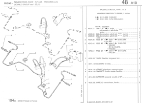 Flexible de frein avant longueur 344 mm