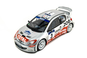 1/18 206 wrc argent tour de corse - otto