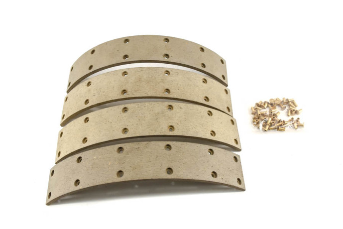 Set of 4 front brake linings