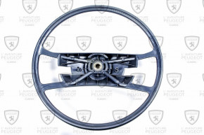 Blue steering wheel
