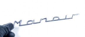 Manoir chromed metal monogram