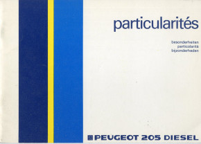 Particularités 205 1984