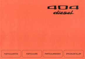 404 particularités diesel 1974