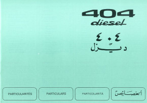 404 diesel particularities...