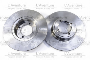 Set of 2 front brake discs
