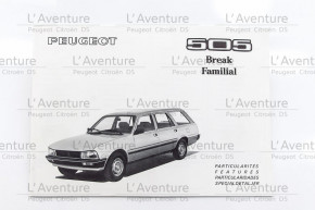 505 break/wagon special features 1982