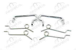 Set of 4 chrome hood handles