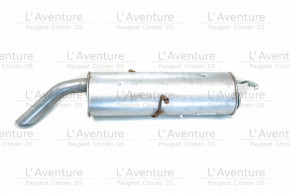 Rear exhaust silencer