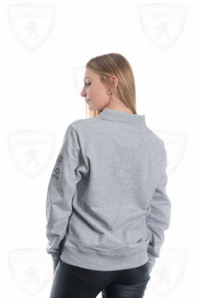 Aventure peugeot gray unisex polo shirt with sleeve logo