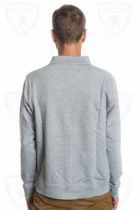 Aventure peugeot gray unisex polo shirt with sleeve logo