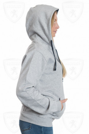 Sweat femme zippe gris avp 2020 logo manche