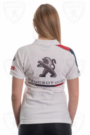 Peugeot sport replica women's polo shirt white