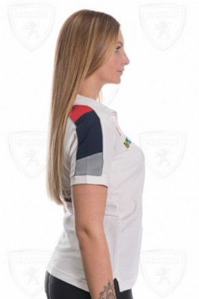 Peugeot sport replica women's polo shirt white