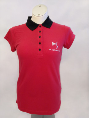 Women's black ds polo shirt
