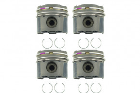 Set of 4 assembled pistons