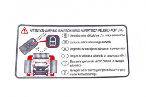 Etiquette sur vehicule