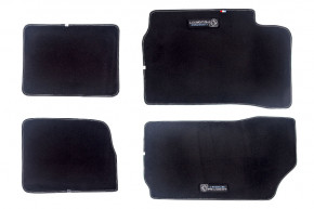 Black textile mats, convertible
