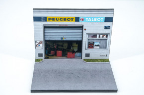 Diorama 1/43 garage peugeot talbot