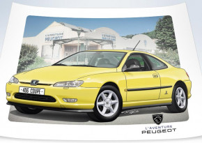 Coupe 406 jaune (poster)