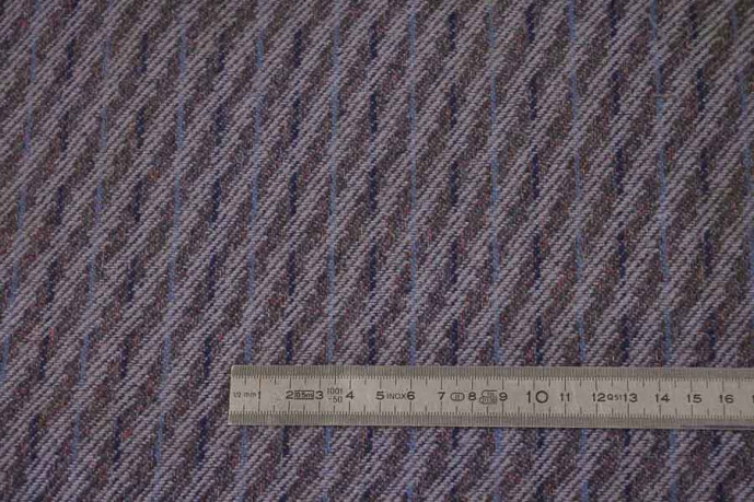 Gray blue bias striped fabrics