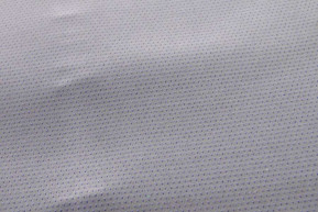 Blue speckled gray velvet fabric