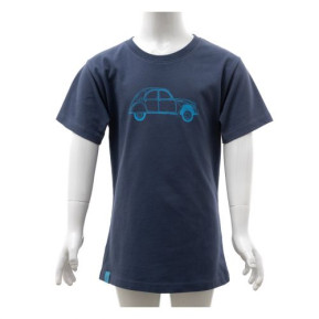 T shirt 2cv bleu marine enfantes