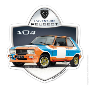104 zs kit rallye peugeot (autocollant)