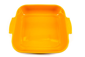 Square dish yellow saffron 36cm