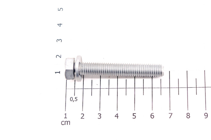 Hexagonal head screw with...