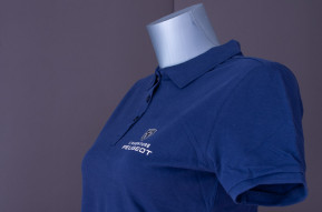Woman polo shirt navy avp 2023