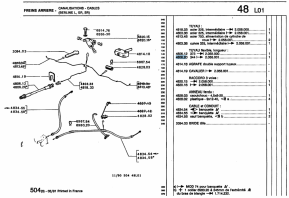 Flexible de frein avant longueur 344 mm