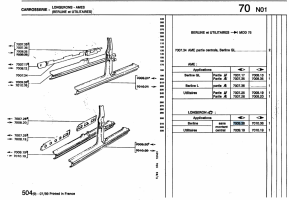 Saloon left exterior rail
