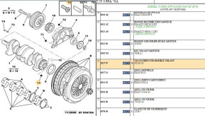 Screw cx brake double flywheel fixing