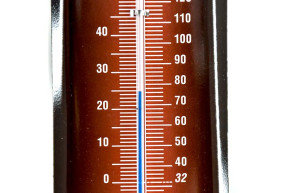 Metal thermometer 205 gti red (face)