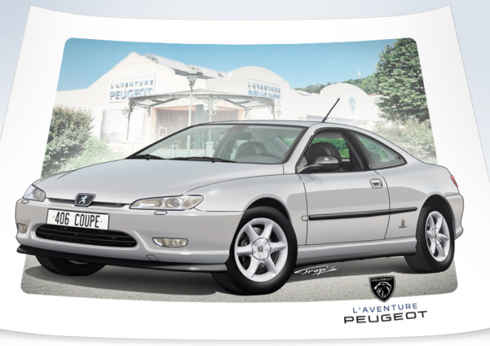 Coupe 406 grey (poster)