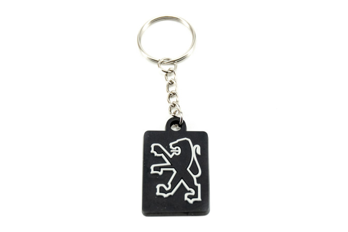 80's lion monogram key ring