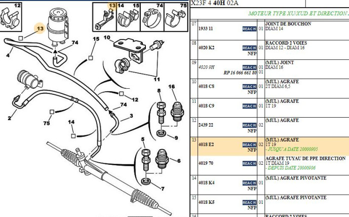 Steering low pressure hose...