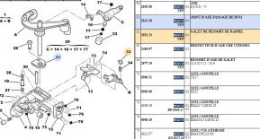 Galet de ressort de rappel