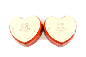 Duo red heart dish 13,5cm