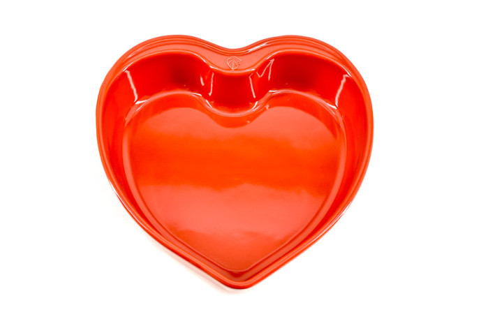 Ceramic red heart dish